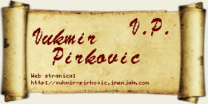 Vukmir Pirković vizit kartica